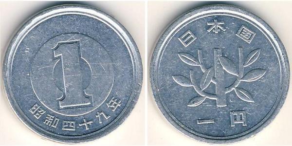 1 Yen Japón Aluminio 