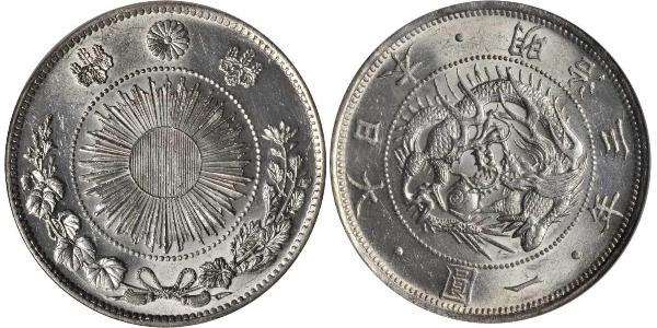 1 Yen Empire du Japon (1868-1947) Argent Meiji the Great (1852 - 1912)