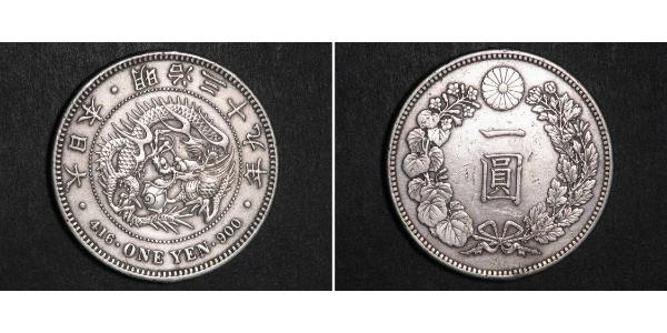 1 Yen Impero giapponese (1868-1947) Argento Meiji the Great (1852 - 1912)