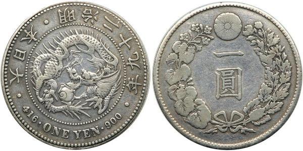 1 Yen Impero giapponese (1868-1947) Argento Meiji the Great (1852 - 1912)