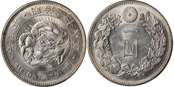 1 Yen Impero giapponese (1868-1947) Argento Meiji the Great (1852 - 1912)