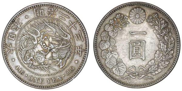 1 Yen Impero giapponese (1868-1947) Argento Meiji the Great (1852 - 1912)
