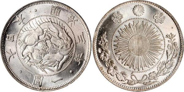 1 Yen Impero giapponese (1868-1947) Argento Meiji the Great (1852 - 1912)