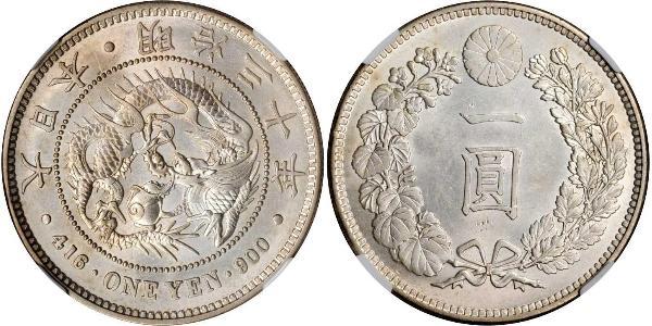 1 Yen Impero giapponese (1868-1947) Argento Meiji the Great (1852 - 1912)