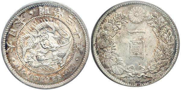1 Yen Impero giapponese (1868-1947) Argento Meiji the Great (1852 - 1912)