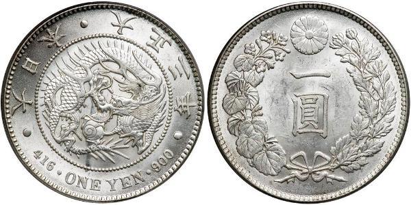 1 Yen Impero giapponese (1868-1947) Argento Meiji the Great (1852 - 1912)