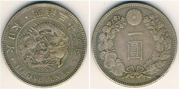 1 Yen Impero giapponese (1868-1947) Argento Meiji the Great (1852 - 1912)