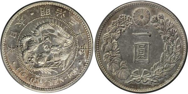 1 Yen Impero giapponese (1868-1947) Argento Meiji the Great (1852 - 1912)