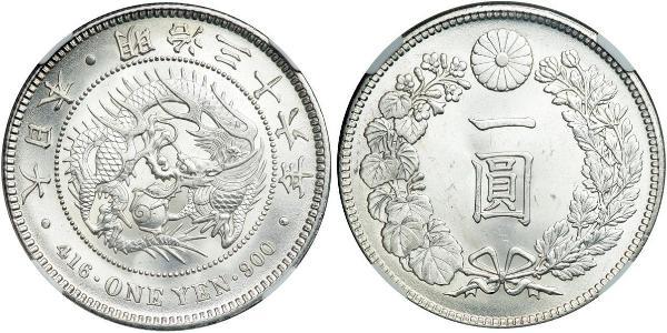 1 Yen Impero giapponese (1868-1947) Argento Meiji the Great (1852 - 1912)