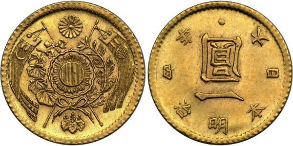 1 Yen Giappone / Impero giapponese (1868-1947) Oro Meiji the Great (1852 - 1912)