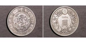 1 Yen Imperio del Japón (1868-1947) Plata Meiji the Great (1852 - 1912)