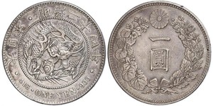 1 Yen Imperio del Japón (1868-1947) Plata Meiji the Great (1852 - 1912)