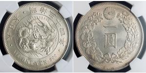 1 Yen Imperio del Japón (1868-1947) Plata Meiji the Great (1852 - 1912)
