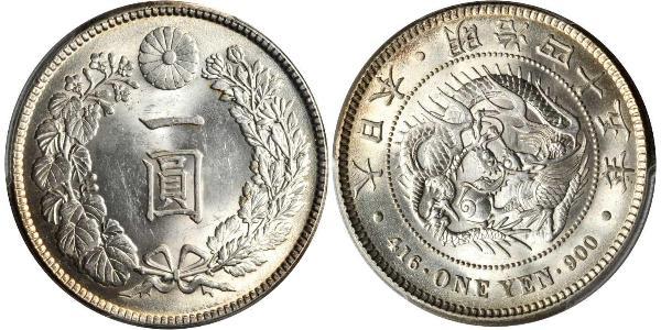 1 Yen Imperio del Japón (1868-1947) Plata Meiji the Great (1852 - 1912)
