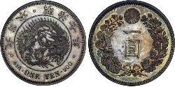 1 Yen Japanisches Kaiserreich (1868-1947) Silber Meiji the Great (1852 - 1912)