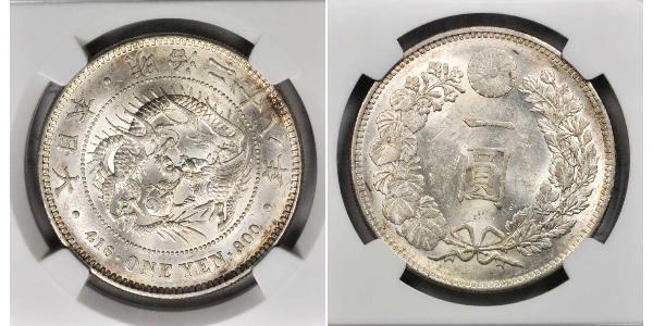 1 Yen Japanisches Kaiserreich (1868-1947) Silber Meiji the Great (1852 - 1912)