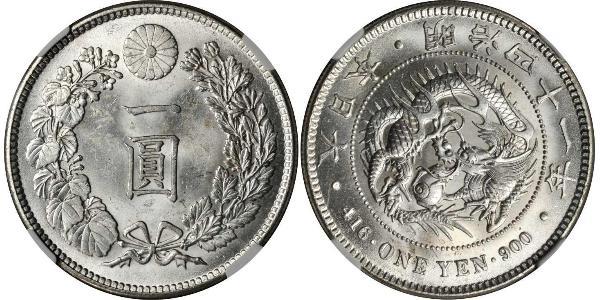 1 Yen Japanisches Kaiserreich (1868-1947) Silber Meiji the Great (1852 - 1912)