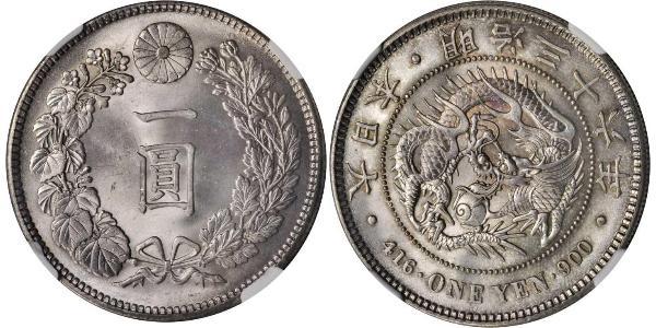 1 Yen Japanisches Kaiserreich (1868-1947) Silber Meiji the Great (1852 - 1912)