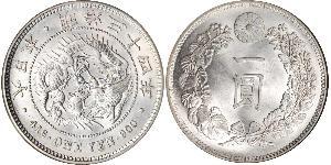 1 Yen 大日本帝国 (1868 - 1947) 銀 明治天皇 (1852 - 1912)