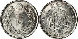 1 Yen 大日本帝国 (1868 - 1947) 銀 明治天皇 (1852 - 1912)