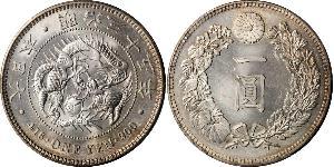 1 Yen 大日本帝国 (1868 - 1947) 銀 明治天皇 (1852 - 1912)