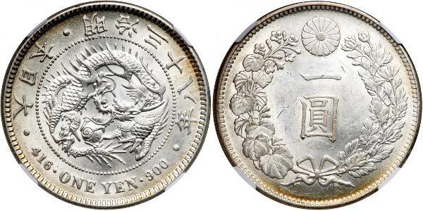 1 Yen 大日本帝国 (1868 - 1947) 銀 明治天皇 (1852 - 1912)