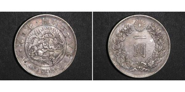 1 Yen 大日本帝国 (1868 - 1947) 銀 明治天皇 (1852 - 1912)