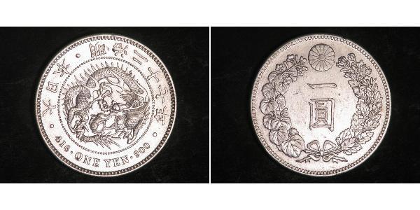1 Yen 大日本帝国 (1868 - 1947) 銀 明治天皇 (1852 - 1912)