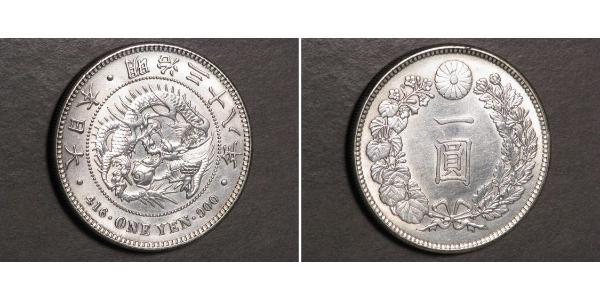 1 Yen 大日本帝国 (1868 - 1947) 銀 明治天皇 (1852 - 1912)
