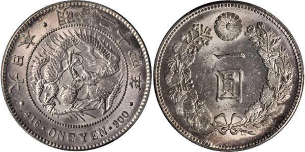 1 Yen 大日本帝国 (1868 - 1947) 銀 明治天皇 (1852 - 1912)