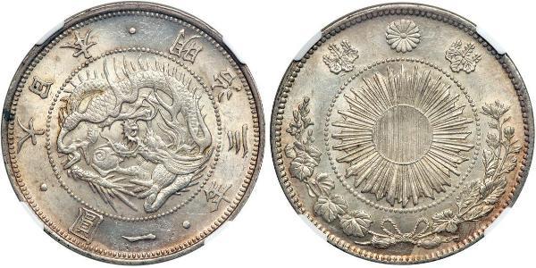 1 Yen 大日本帝国 (1868 - 1947) 銀 明治天皇 (1852 - 1912)