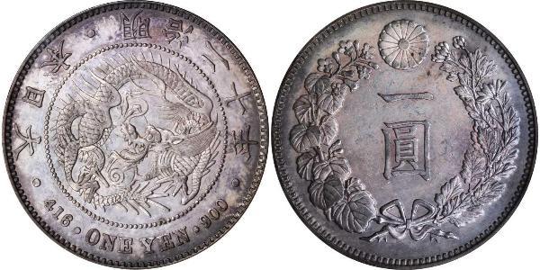 1 Yen 大日本帝国 (1868 - 1947) 銀 明治天皇 (1852 - 1912)