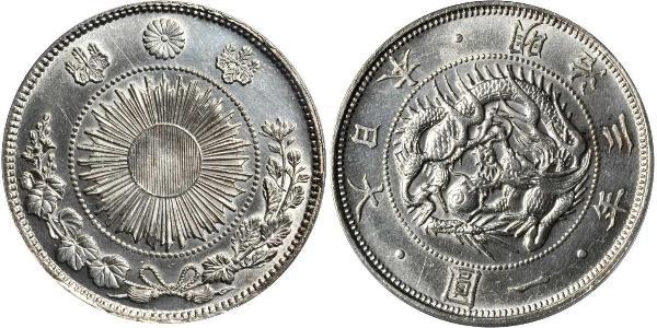 1 Yen 大日本帝国 (1868 - 1947) 銀 明治天皇 (1852 - 1912)