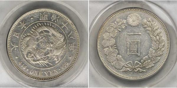 1 Yen 大日本帝国 (1868 - 1947) 銀 明治天皇 (1852 - 1912)