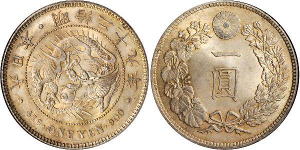 1 Yen 大日本帝国 (1868 - 1947) 銀 明治天皇 (1852 - 1912)