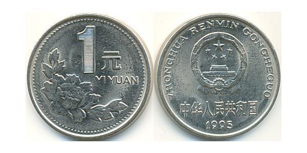 1 Yuan Volksrepublik China Nickel/Stahl 