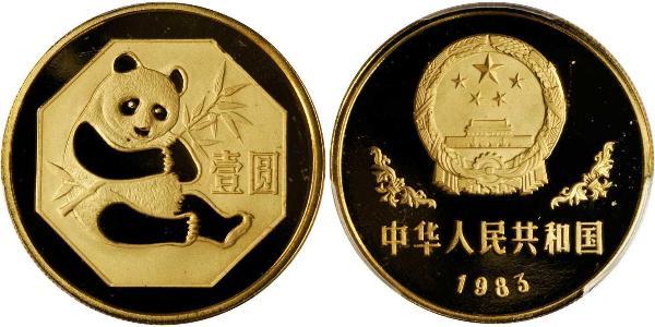 1 Yuan 中华人民共和国 金 