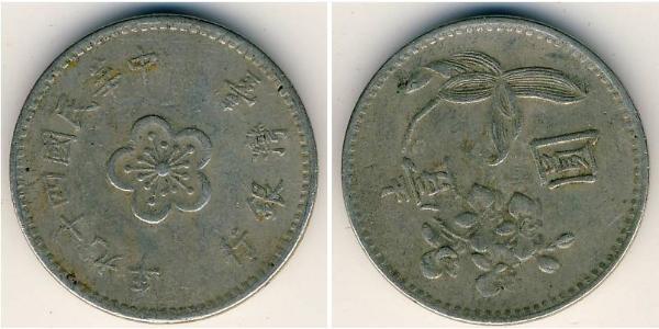 1 Yuan Taiwan 銅/镍 