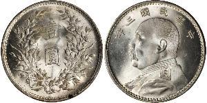 1 Yuan / 1 Dollar Volksrepublik China Silber Yuan Shikai (1859 - 1916)
