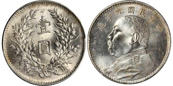 1 Yuan / 1 Dollar Volksrepublik China Silber Yuan Shikai (1859 - 1916)