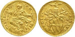 1 Zecchino Kirchenstaat (752-1870) Gold Clemens XII (1652 - 1740)