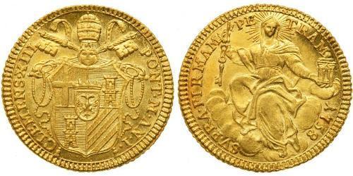 1 Zecchino Kirchenstaat (752-1870) Gold Clemens XIII (1693 -1769)