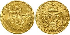 1 Zecchino Papal States (752-1870) Gold 