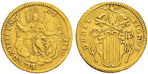 1 Zecchino Papal States (752-1870) Gold Pope Benedict XIV (1675- 1758)