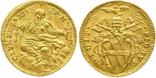 1 Zecchino États pontificaux (752-1870) Or Clément XII (1652 - 1740)