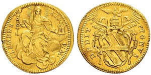 1 Zecchino Estados Pontificios (752-1870) Oro Clemente XII (1652 - 1740)