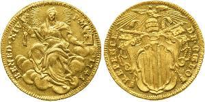 1 Zecchino Estados Pontificios (752-1870) Oro Benedicto XIV (1675- 1758)