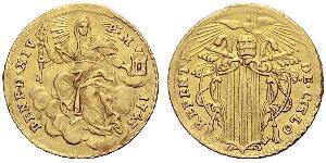 1 Zecchino Stato Pontificio (752-1870) Oro Papa Benedetto XIV (1675- 1758)