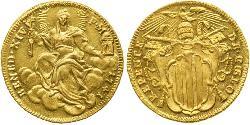 1 Zecchino Папская область (752-1870) Золото Бенедикт XIV (1675- 1758)