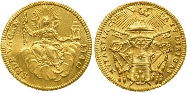1 Zecchino Папская область (752-1870) Золото 